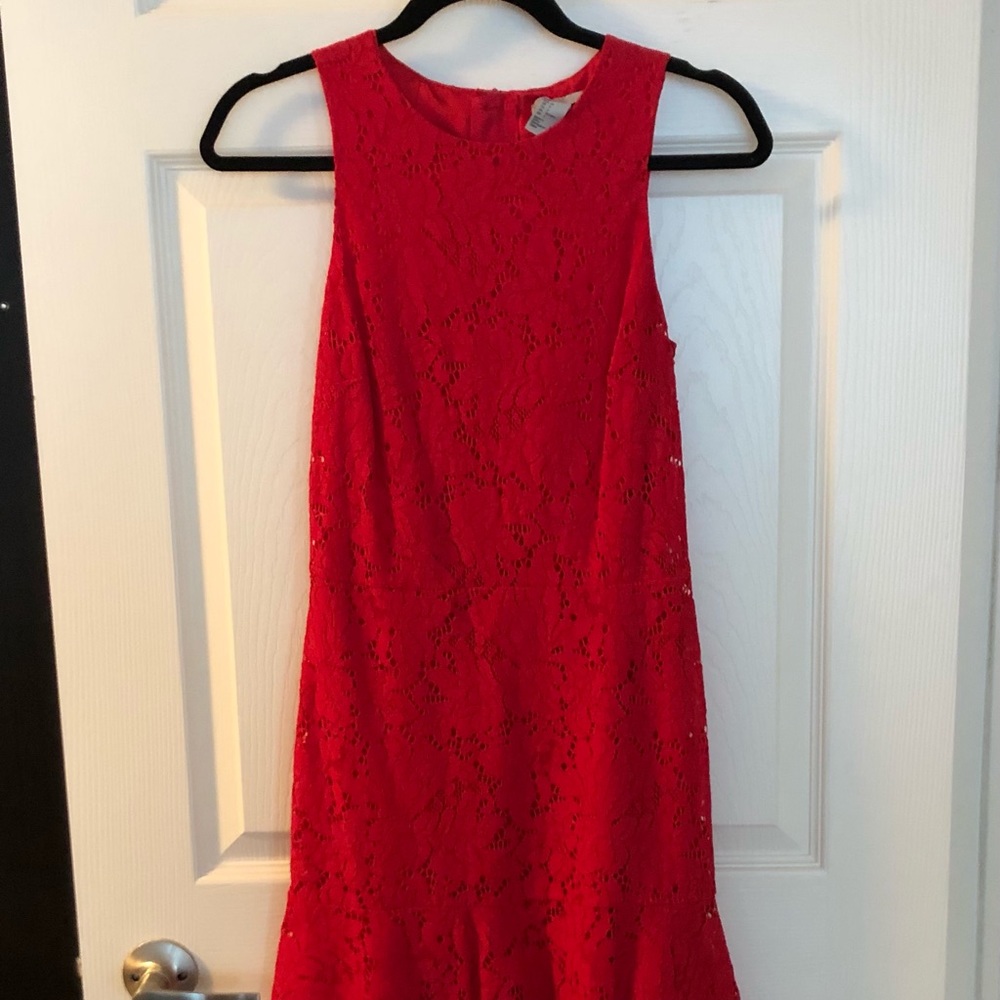 Red lace dress NWT